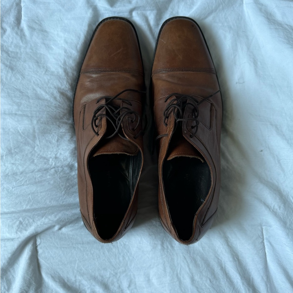 Johnston & Murphy Brown Leather Oxford Shoes